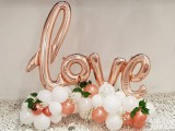 Love mit organic Ballons Tischdeko